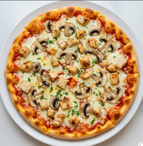 Chicken & Mushroom Pizza 