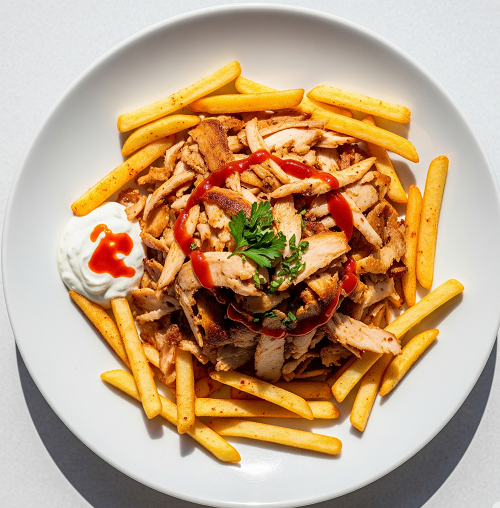 Chicken Donner & Chips 